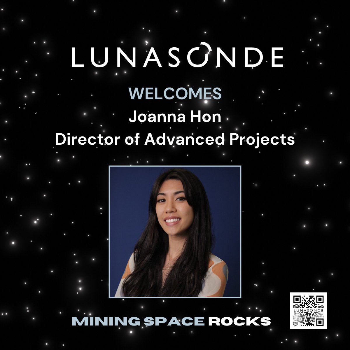 Lunasonde announces the appointment of Joanna Hon as our Director of Advanced Projects.