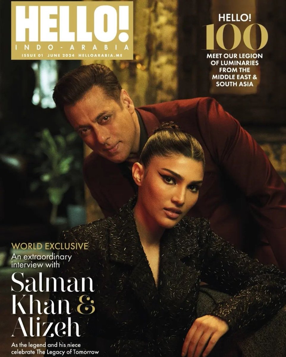 BollywoodFanOf1's tweet image. ❤️💯❤️ Hello Magazine Megastar Salman Khan and Alizeh Agnihotri 
@BeingSalmanKhan 
#HelloMagazine 
Love Salman khan