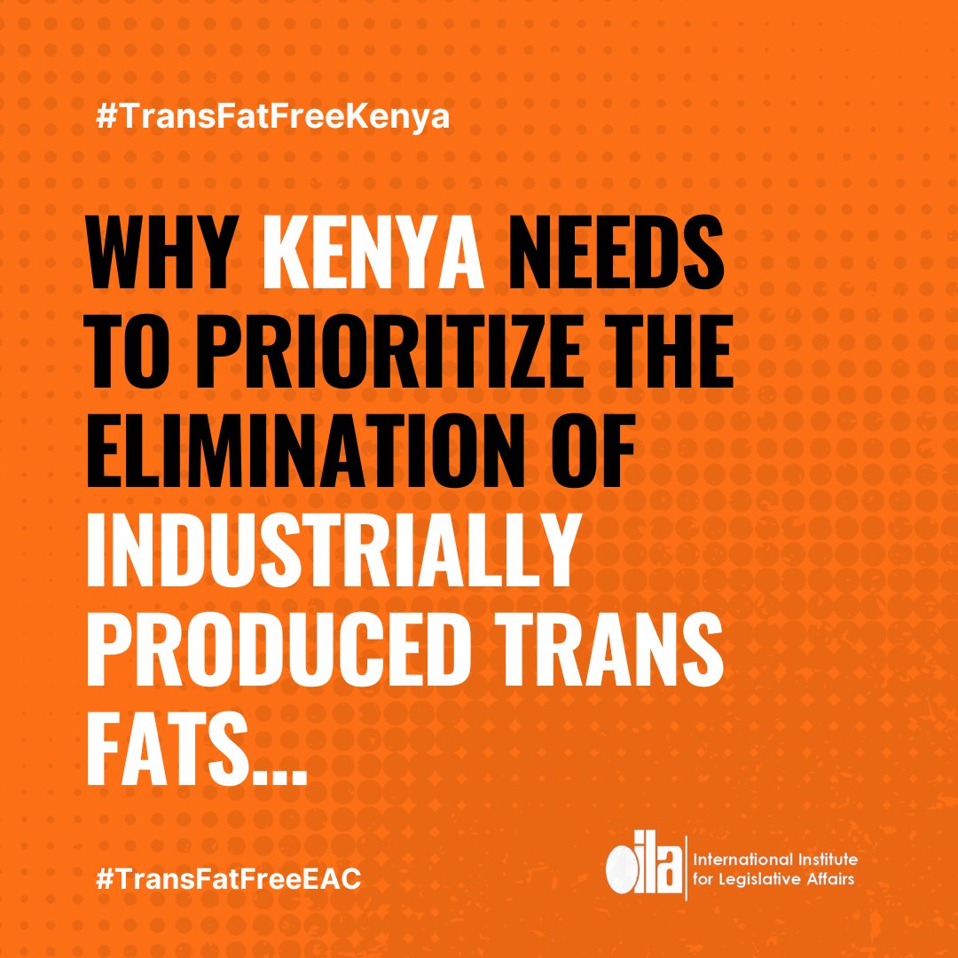 @MOH_Kenya @KEBS_ke @kenyacardiacs @aphrc @IncubatorGHAI @ResolveTSL @NCDAllianceKe @saokenya1 @DialogueHealth @KenyaMedics_KMA @MOH_Kenya @KEBS_ke, we urge you to indicate a limit for industrially produced trans fats (iTFA) in all foods to decrease in consumption thus reduction of CVDs. @WHO recommends no more than 2g of iTFA per every 100g of total fat in all foods. #TransFatFreeKenya #TransFatFreeEAC