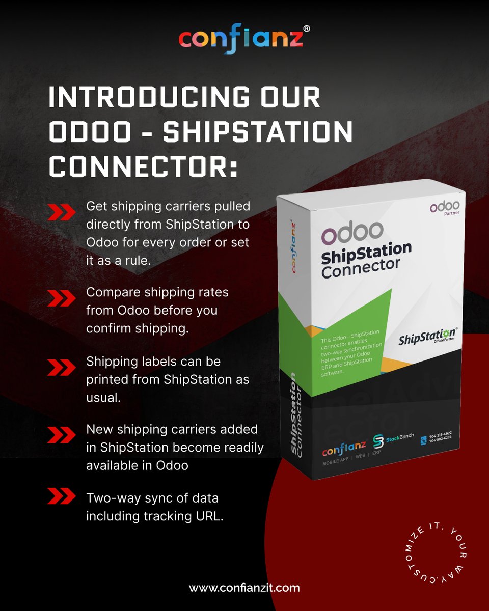 confianzglobal's tweet image. Introducing our Odoo - ShipStation Connector: seamlessly sync data between your Odoo ERP and ShipStation software.

Explore now: appstore.confianzit.com/odooapps/odoo-…

#Odoo17 #OdooApp #OdooApps #OdooApplication