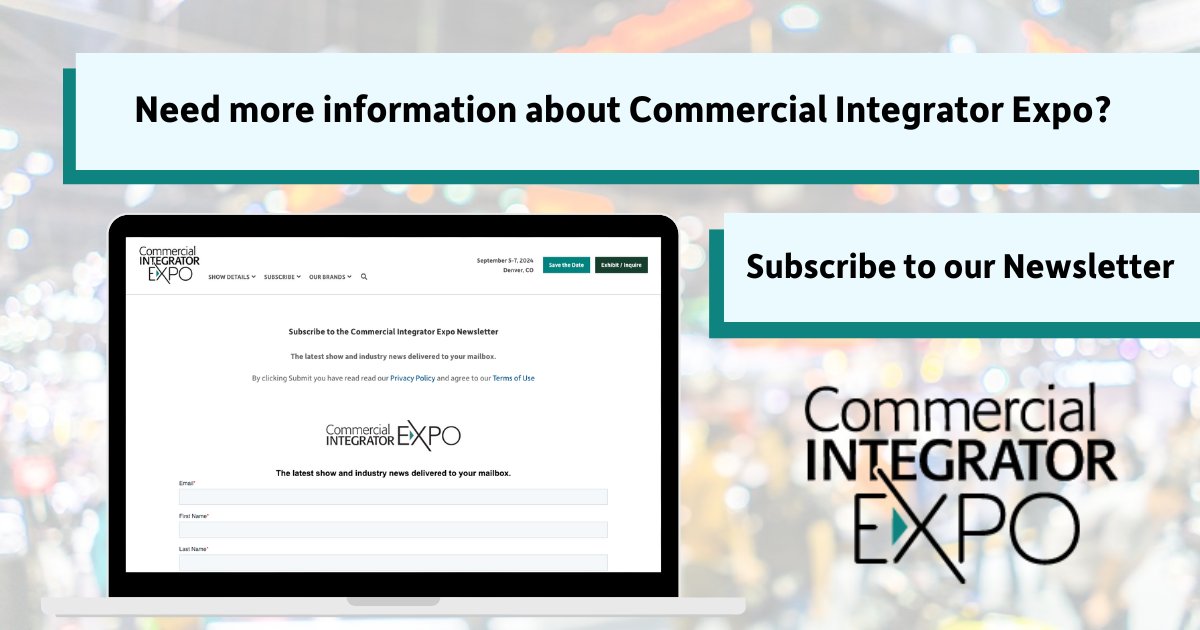 Keep up with industry news and #CIX24 happenings by subscribing to our bi-weekly attendee newsletter. 📰 

Every other Thursday, receive the latest information on all things CIX right in your inbox: expo.commercialintegrator.com/subscribe/ 

#AVtweeps #AVnews