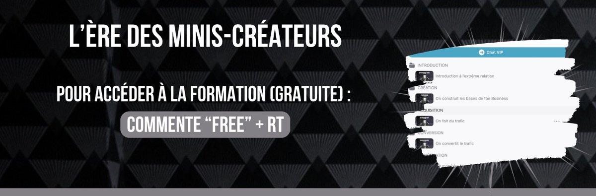 JulesGrador's tweet image. L’ère des minis-créateurs approche… 💸

Découvrez dès maintenant la méthode infaillible pour remplir vos poches rapidement

Je vous ai préparé une formation pour vous lancer

27€ de base mais gratuit pendant 48h

Pour y accéder ⬇️

RT 🔁
Commente ✍️« free »