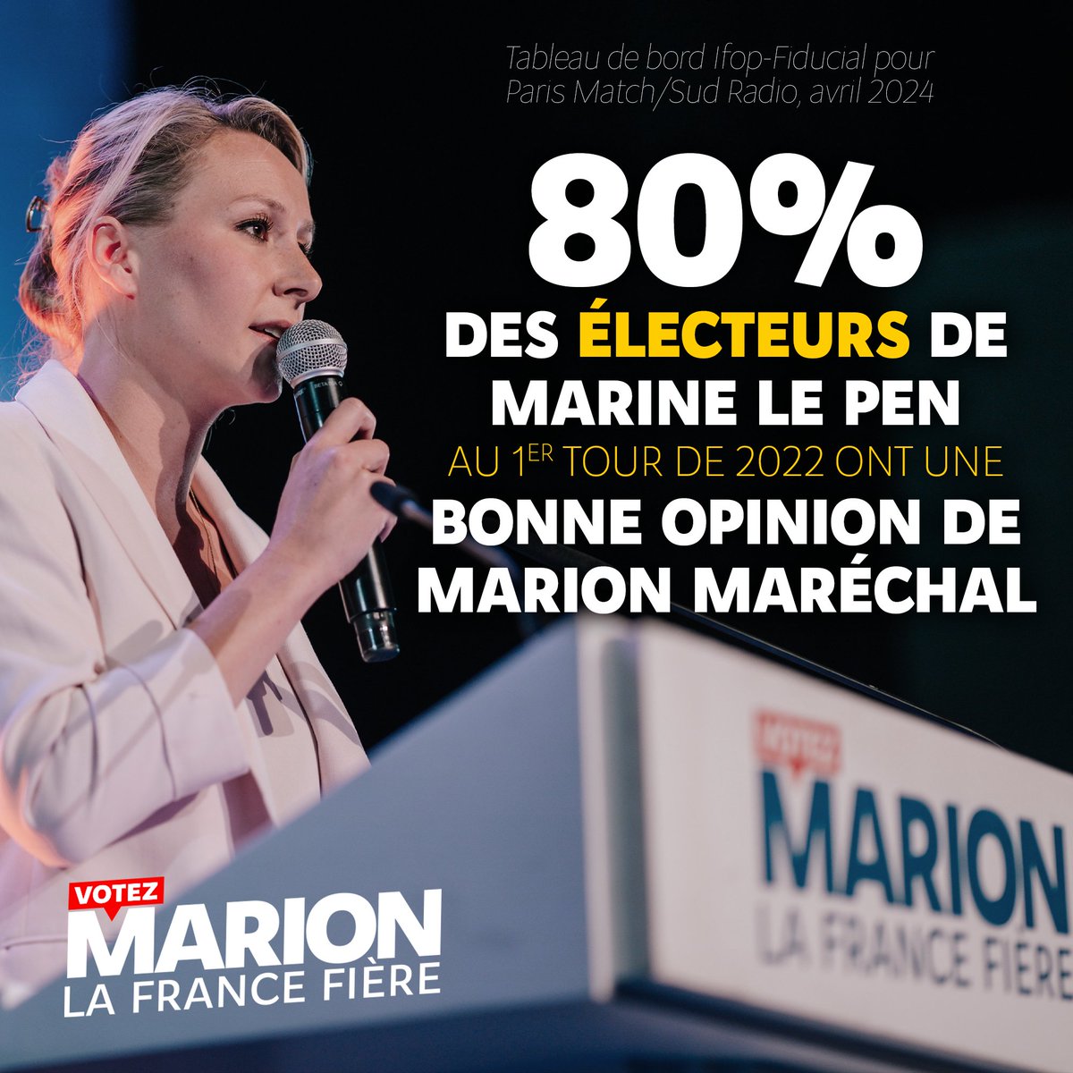 Et pour cause : Marion Maréchal est celle qui défend le mieux leurs idées ! #VotezMarion