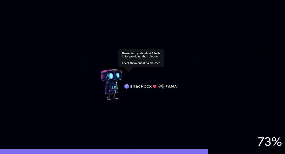 Congratulations to our partners at @Snackbox_ai for having adopted the $PALM Revenue Share system!

🏆 The same system that has been now used to send out close to half a million USD within the span of last seven months is a safe bet for the $SNACK team to ensure the revenue they