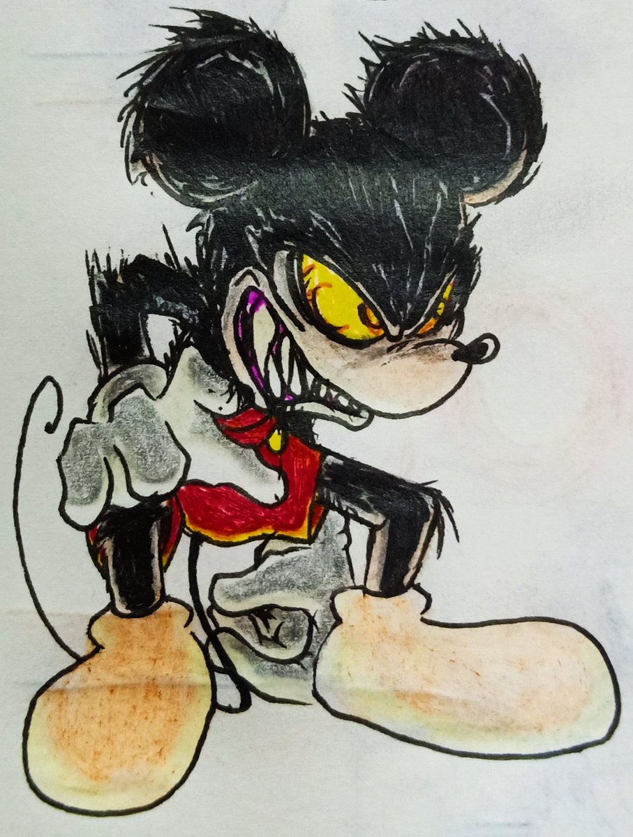 crazy mouse💀
#art #fanart #Mickeymouse