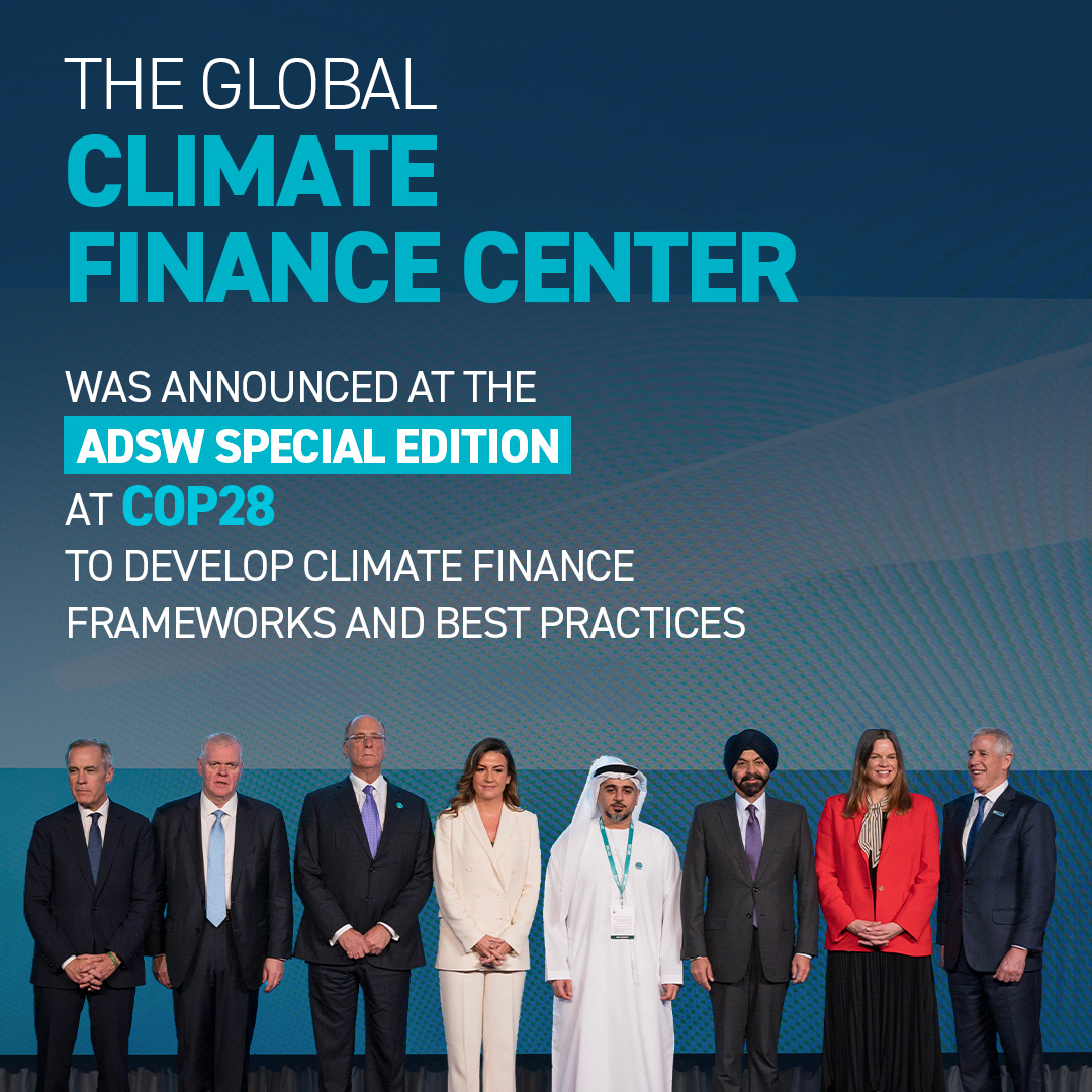 ADSWagenda's tweet photo. #COP28UAE was historic—a COP of action. The #UAEConsensus emerged as a defining point for global climate ambition and sustainable development. 

Halfway to #COP29, discover transformative insights in the #ADSW Special Edition at COP28 report. 

#UnitedOnClimateAction