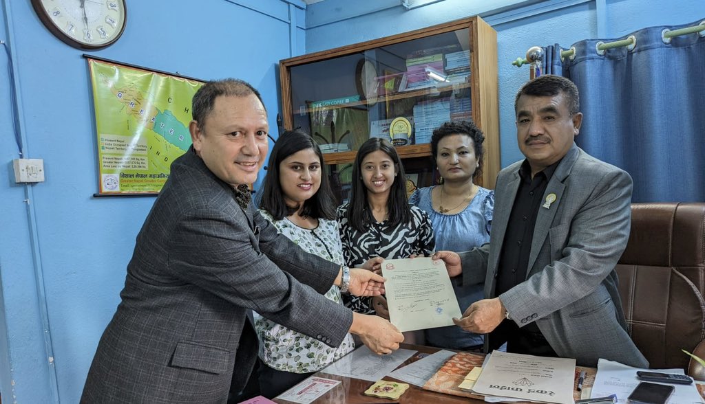 Ram Tiwari (@ramkantatiwari) on Twitter photo A proud moment today as <a href="/NepalForumforRJ/">Nepal Forum for Restorative Justice</a> (Nepal Forum for Restorative Justice) signs an MoU with Kathmandu Metropolitan City-5 to carry out programs related to restorative justice and children. A proud moment today as <a href="/NepalForumforRJ/">Nepal Forum for Restorative Justice</a> (Nepal Forum for Restorative Justice) signs an MoU with Kathmandu Metropolitan City-5 to carry out programs related to restorative justice and children.
