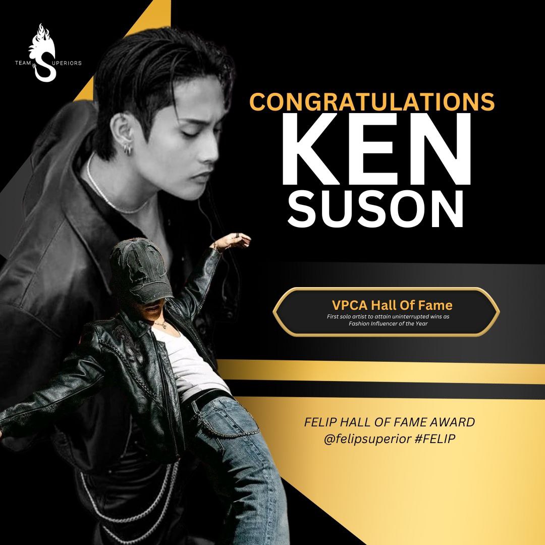 team_superiors's tweet photo. FELIP's influence in fashion is indeed unmatched, always pushing boundaries and setting new trends! 🤘

Huge congratulations to our topstar for earning a Hall of Fame award at the VPCA! 🔥 

FELIP HALL OF FAME AWARD
@felipsuperior #FELIP https://t.co/xWBgflIAib