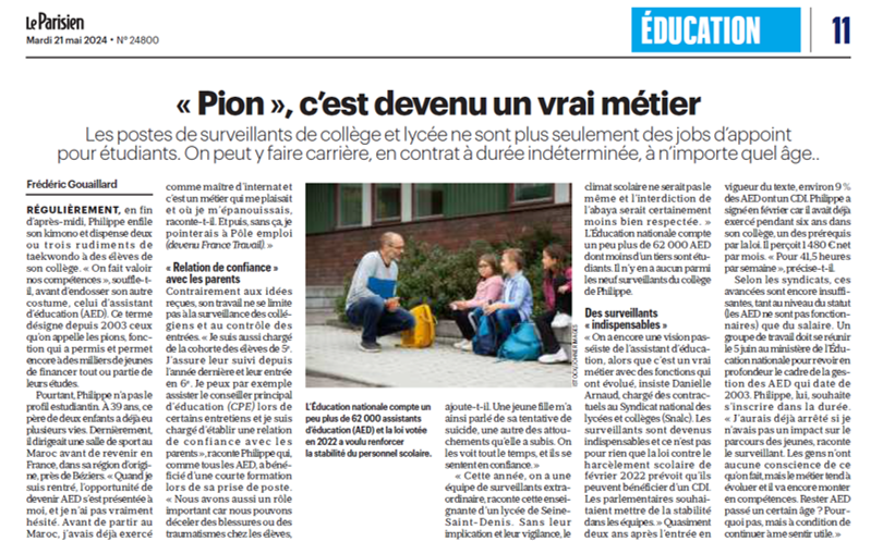 AED, ATSEM, AESH : sous ces acronymes se cachent plus de 250.000 personnes mobilisées pour répondre aux besoins des jeunes et des familles. 
La proposition de <a href="/Vers_Le_Haut/">VersLeHaut</a> : créer un vrai corps d'éducateurs scolaires pour accompagner les apprentissages aux côtés des enseignants.