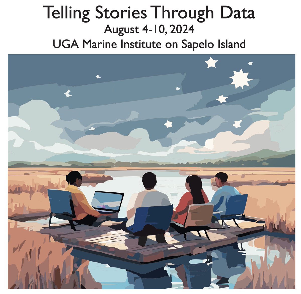 SO EXCITED to announce a new #NSFfunded workshop series co-lead by myself and @vgwschutte: half bioinformatics data visualization, half science communication - we're calling it "Telling Stories Through Data". Apply now to join us on Sapelo Island in August bit.ly/TSTD2024