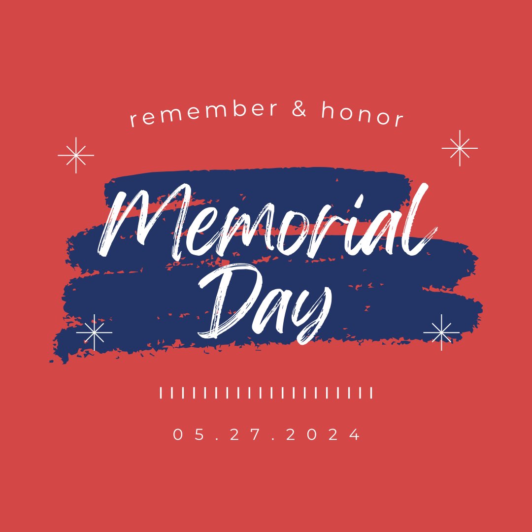 Heads up: @Charleston_Law will be closed on Monday in observance of the #MemorialDay holiday. We wish you and your family a safe extended weekend.