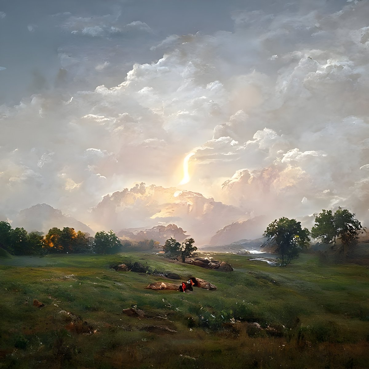 By Asher Brown Durand #34 - made with NightCafe  creator.nightcafe.studio/creation/q0Nbz… #TEZOSTUESDAY #aiart #nightcafe #digitalart #vqganclip #tezos #aiartworks #nftart #tezosart #cryptoart #generativeart via @nightcafestudio 🍕🕷🍓