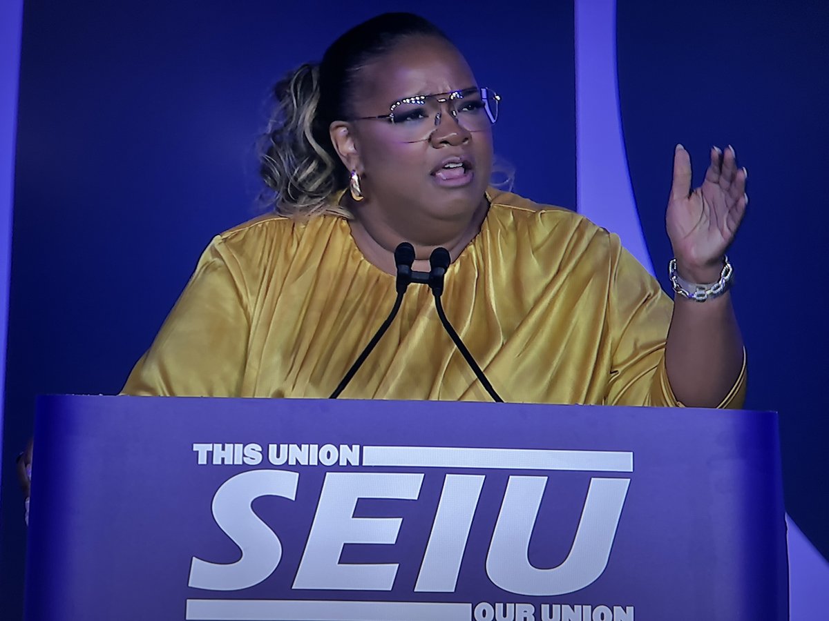 “We will fight like hell to build worker power. We will defend our democratic institutions with every fiber of our being, We'll never surrender our agency, our dignity or our power.” —@aprildverrett