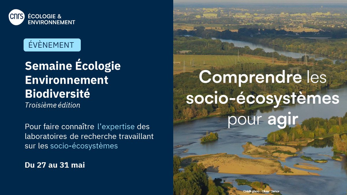 🗣️Lors de la Semaine #Écologie #Environnement #Biodiversité du @CNRS, découvrez comment les scientifiques étudient les socio-écosystèmes pour agir face aux enjeux écologiques actuels. 🗓️Du 27 au 31 mai 📍 9 évènements régionaux et 1 national Programme⤵️ inee.cnrs.fr/fr/semaine-eco…