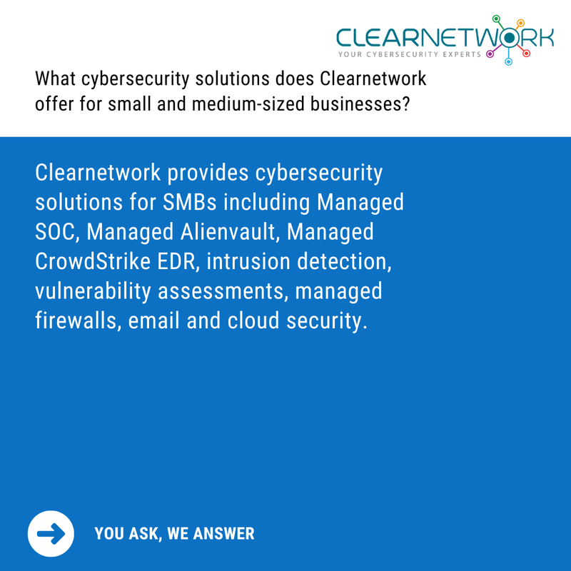 Clearnetworkcom's tweet photo. 🔒 Meet Clearnetwork, your trusted partner in cybersecurity!

We specialize in creating tailor-made solutions for small and medium-sized businesses, understanding the unique challenges you face. 

#Clearnetwork #Cybersecurity #SMBs #ManagedSOC #Alienvault #CloudSecurity https://t.co/JRngdmIUhW