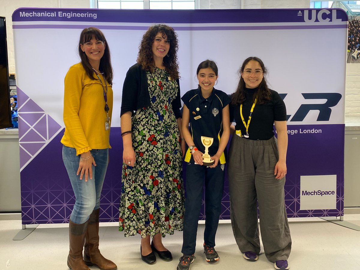 Well done to Elena in Year 7, awarded 'spark of the day' as the most engaged participant at this @uclmecheng event exploring how science-based approaches can overcome complex sustainability challenges. #openingdoors #openingminds