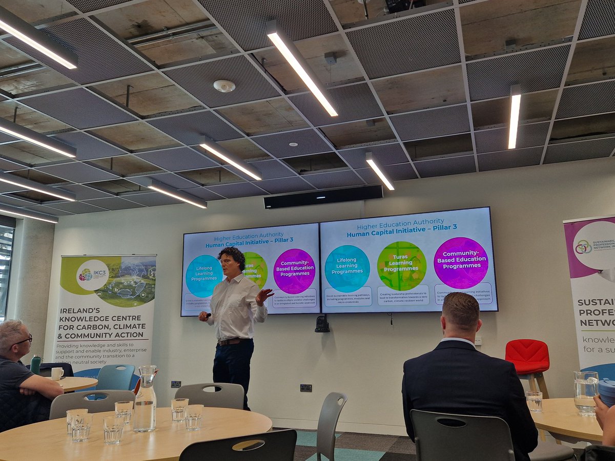 Very interesting perspectives from <a href="/IKC3_Project/">IKC3 Project</a> graduates working in <a href="/LaoisCouncil/">Laois County Council</a> Poppies Cafe Enniskerry &amp; <a href="/KPMG/">KPMG</a> on sustainability education &amp; how they are implementing new skills in their sectors at todays Sustainability Professionals Network Ireland meeting #HCI <a href="/tcddublin/">Trinity College Dublin</a>