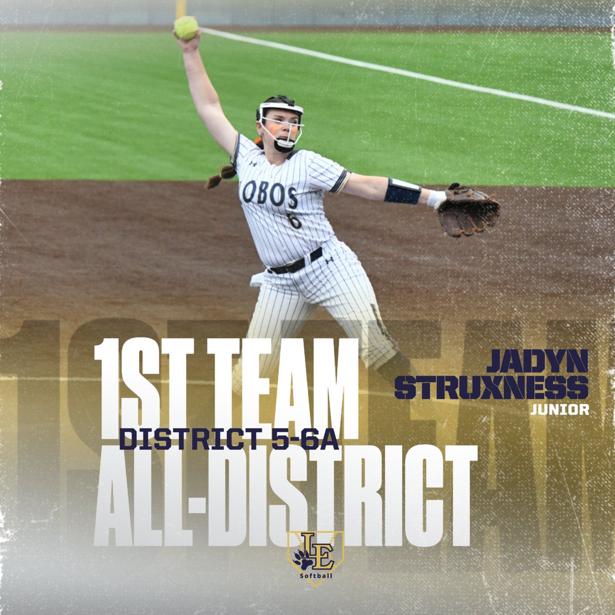 Congratulations to our junior, <a href="/JStrux28/">Jadyn Struxness</a> 
for receiving 1st Team All-District honors in District 5-6A! 
<a href="/leisd/">Little Elm ISD</a> <a href="/LEISDAthletics/">LEISD Athletics</a> <a href="/LittleElmHS/">Little Elm HS</a>