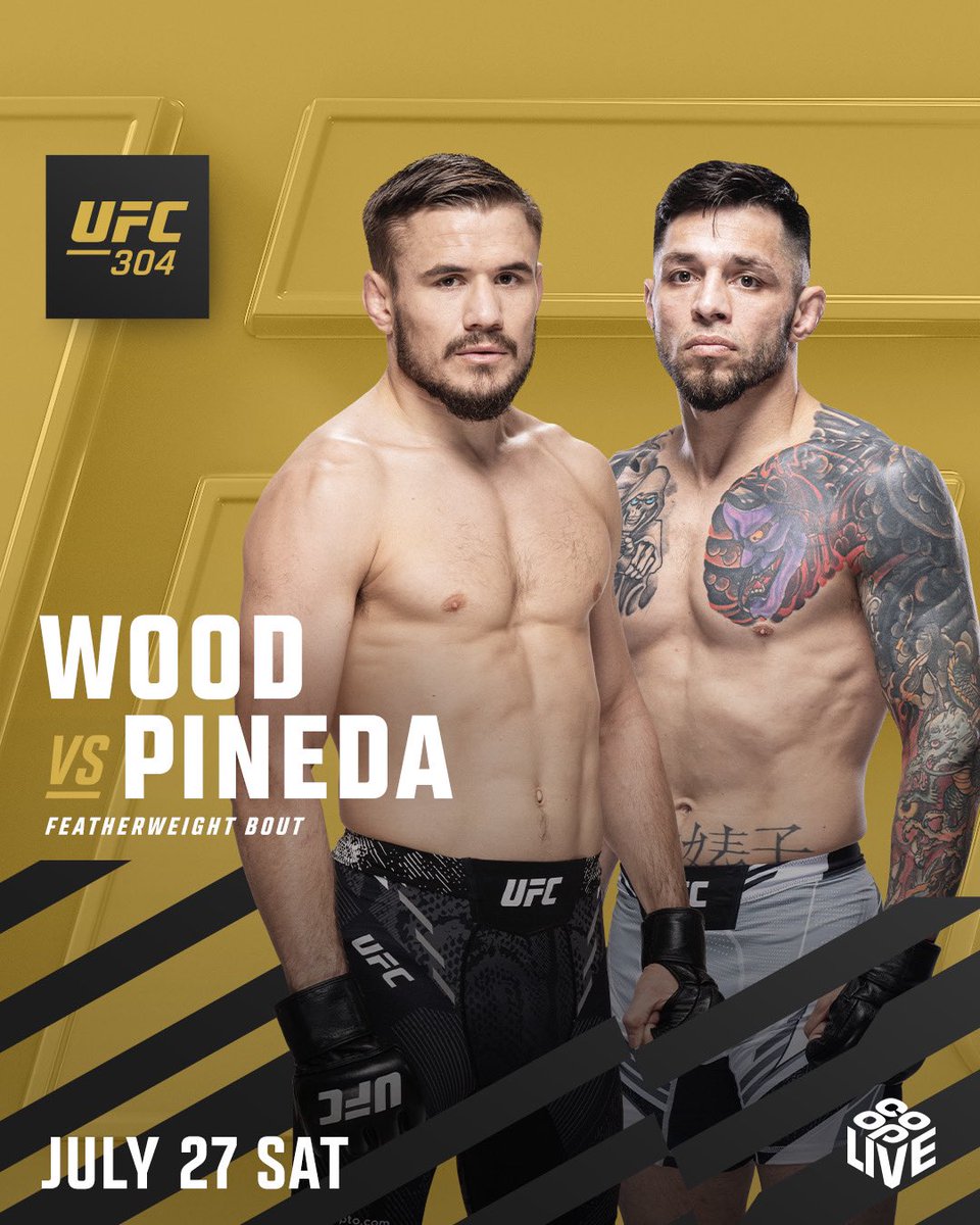 UFC on TNT Sports (@ufcontnt) on Twitter photo Nathaniel Wood is locked for Manchester!
<a href="/TheProspectMMA/">Nathaniel Wood</a> vs <a href="/DanielPitPineda/">Daniel Pineda</a> goes down on July 27th at UFC 304!
#UFC304 | July 27th | LIVE on TNT Sports and discovery+ Nathaniel Wood is locked for Manchester!
<a href="/TheProspectMMA/">Nathaniel Wood</a> vs <a href="/DanielPitPineda/">Daniel Pineda</a> goes down on July 27th at UFC 304!
#UFC304 | July 27th | LIVE on TNT Sports and discovery+