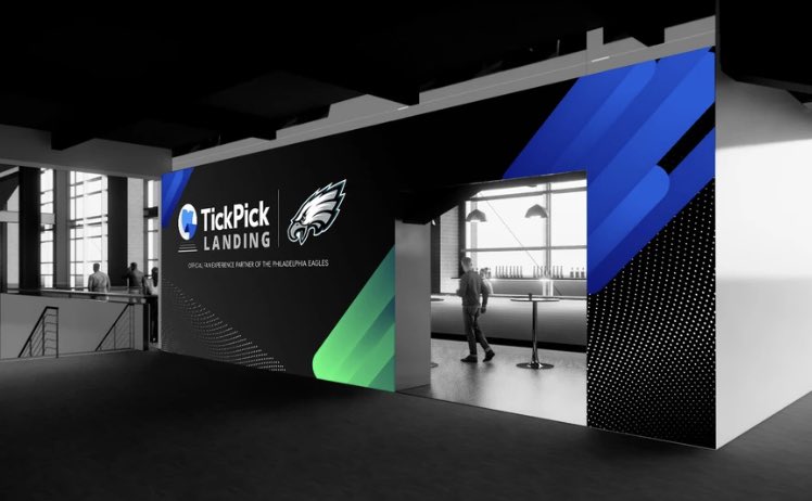 Did you hear ⁉️ @TickPick has become the Official Fan Experience partner of the #Eagles! Be sure to visit the TickPick Landing when you head to a game this season, located on top of Pepsi Plaza across from sections 129/130. ➡️ tickpick.com/lp/eagles