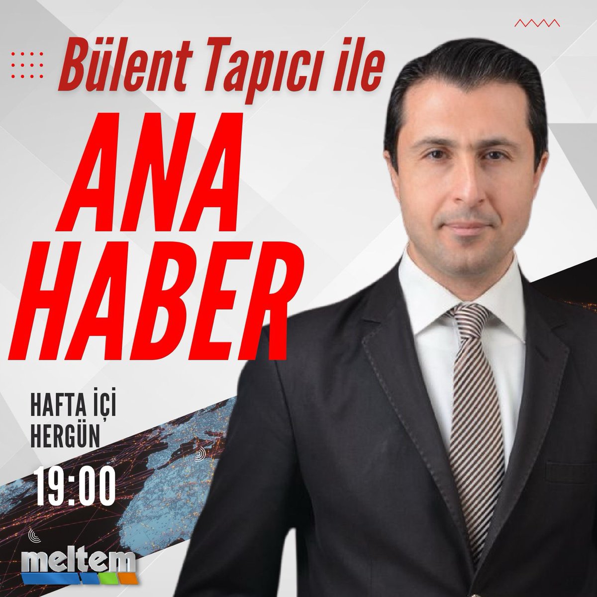 📢 Bülent Tapıcı ile Ana Haber saat 19:00'da Meltem TV'de! 📷 Gündemi yakından takip etmek ve en güncel haberleri öğrenmek için bizi izlemeyi unutmayın.