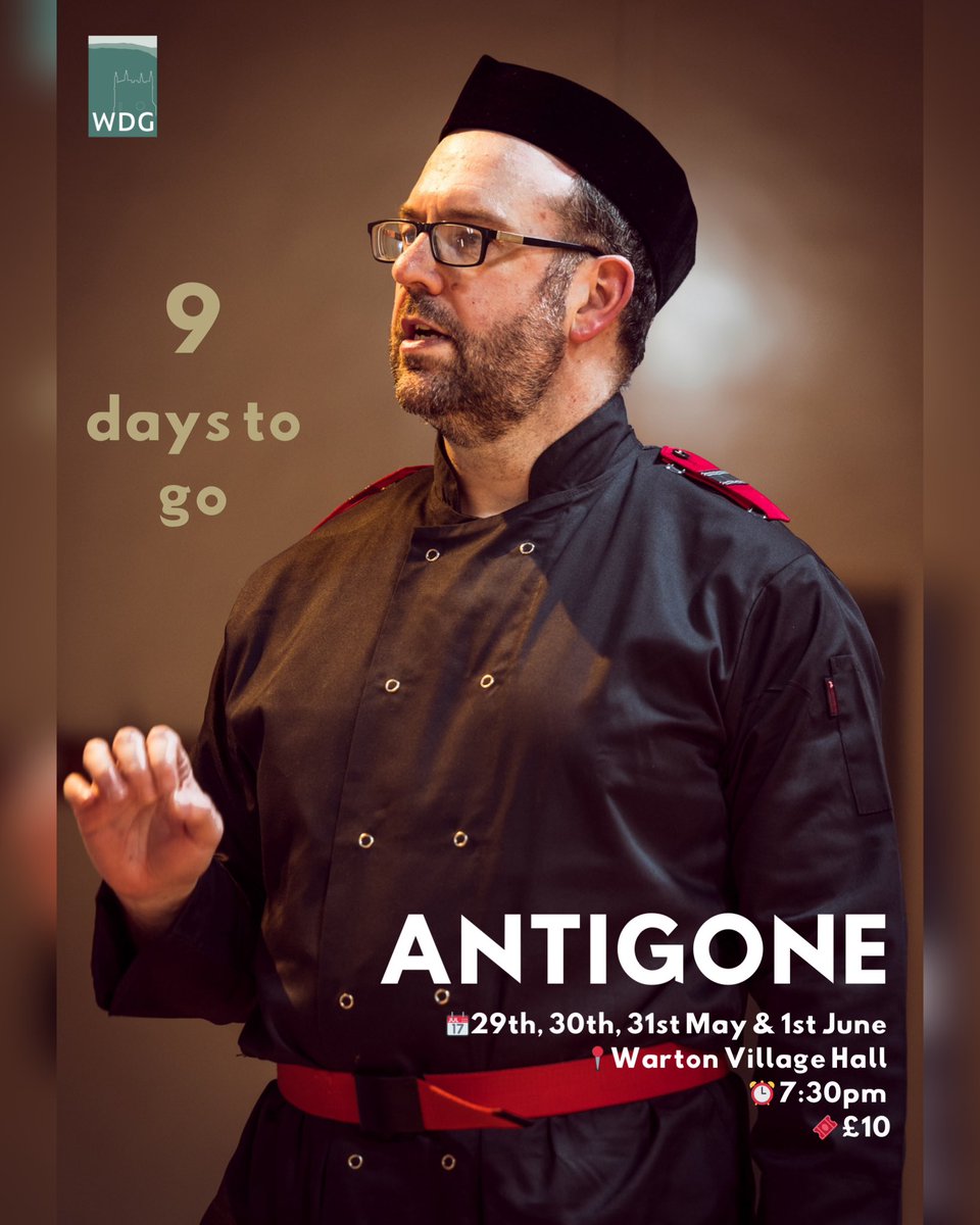 WDGtheatre's tweet photo. 9 DAYS TO GO!

📷 featuring the excellent Matthew Armitage as First Guard 

For tickets to ANTIGONE: 
🎟️ https://t.co/LNQjuFTViO

📸 - Brad Cheek https://t.co/mUYiSD8seN