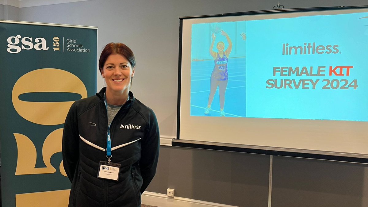 We were delighted to be invited to give a talk at the @GSA New Heads’ Induction in Stratford today. Kate Haywood presented our recent Limitless Female Kit Survey. Thank you to @GSAUK for having us!