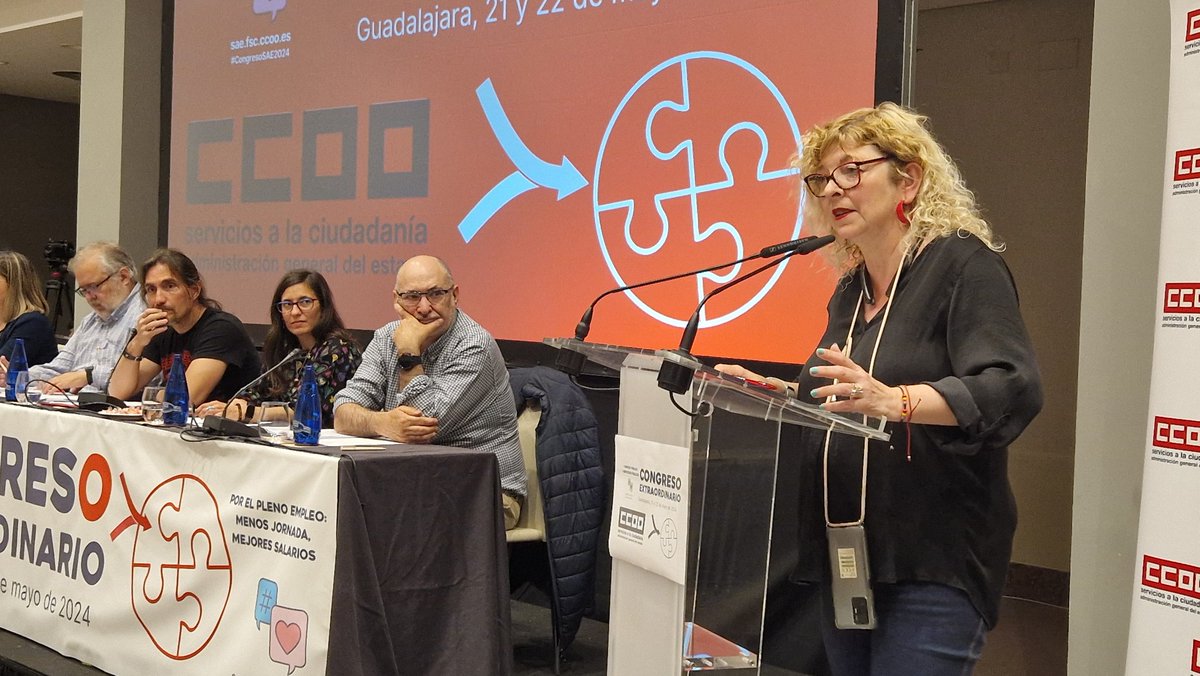 Comienza nuestro Congreso en Guadalajara #CongresoSAE2024. Debatimos para ofrecer una mejor organización y dirección en <a href="/CCOO/">COMISIONES OBRERAS</a> en el sector de la Administración General del Estado.