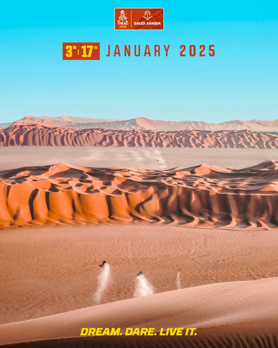 Dream. Dare. Live It. 🫵 What's your one-word take on Dakar 2025? Share in the comments! 💬 #Dakar2025 #DakarInSaudi