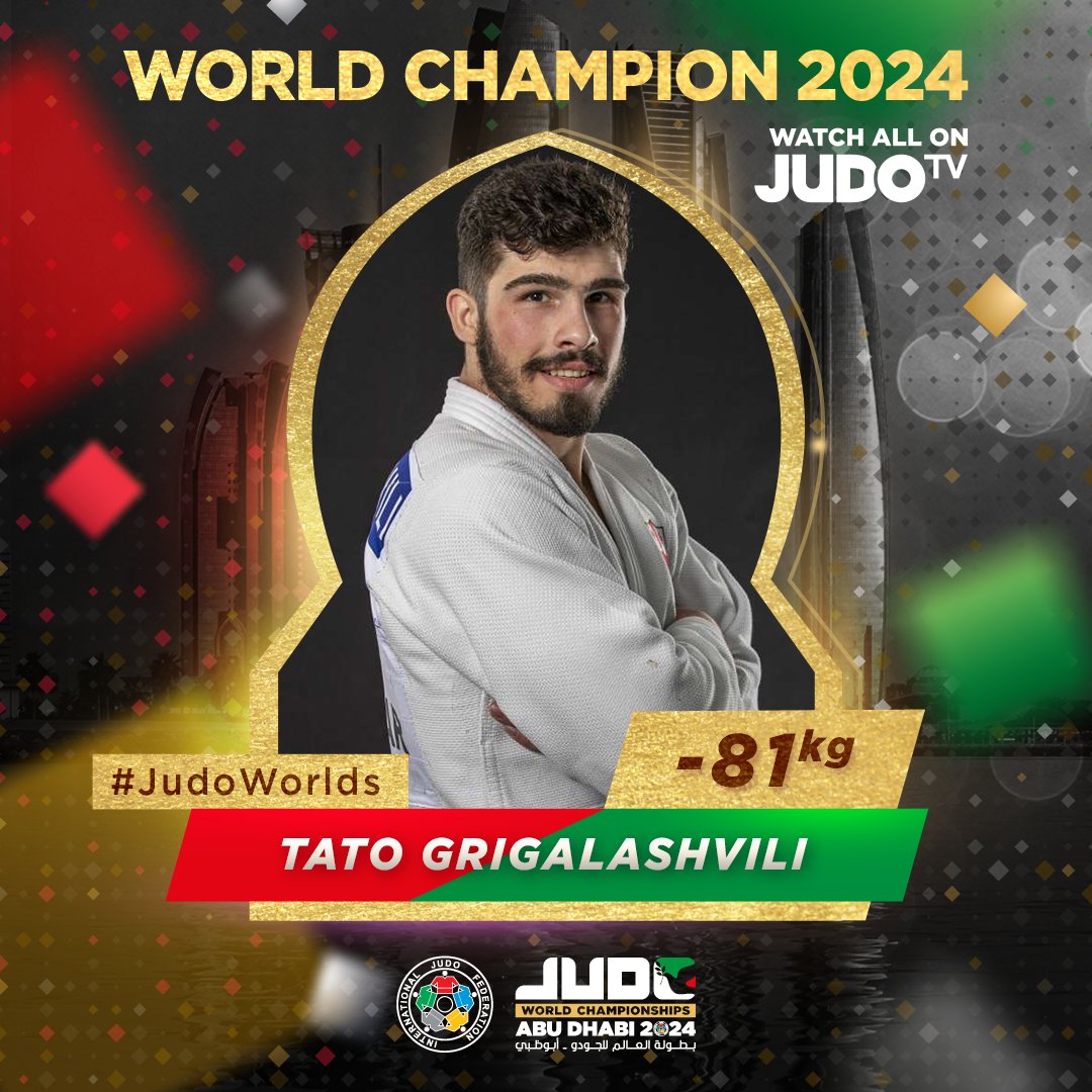 -81 kg World Champion - Tato Grigalashvili!🥇🇬🇪

#JudoWorlds #Judo #AbuDhabi #UAE #Sport #Olympics #OlympicQualifiers #RoadToParis2024 #WJT