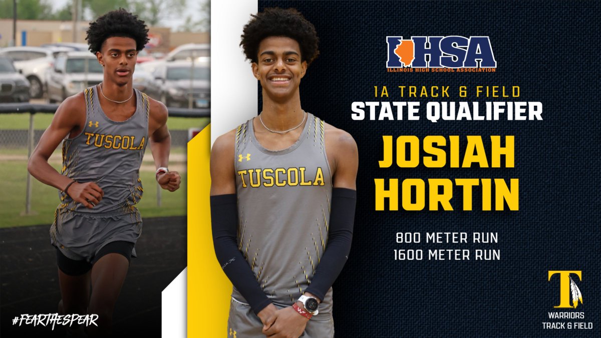 Congratulations to Josiah Hortin who qualified for 1A State Track &amp; Field!  Good luck at prelims on Thursday at EIU.