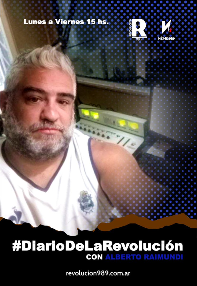 ESTAS ESCUCHANDO #DiarioDeLaRevolución CON @AlbertoRaimundi EN VIVO DE 15 A 19 POR @Revolucion989 Y revolucion989.com.ar #LaUnicaRadioGimnasistaDelPlaneta #LIBERTADenEstadoPuro #VivaLaRevolución facebook.com/estacion.radio… #LaLibertadSeTomaNoSePidePrestada