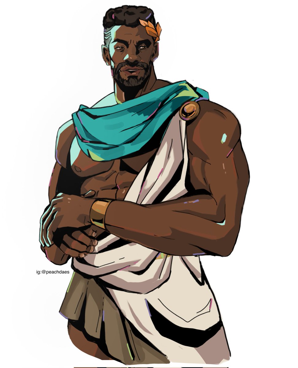 peachydaes2's tweet photo. Baptiste in the Hades artstyle 🧡🩵 

#overwatch2 #Hades2 https://t.co/qRCwtFrgdu