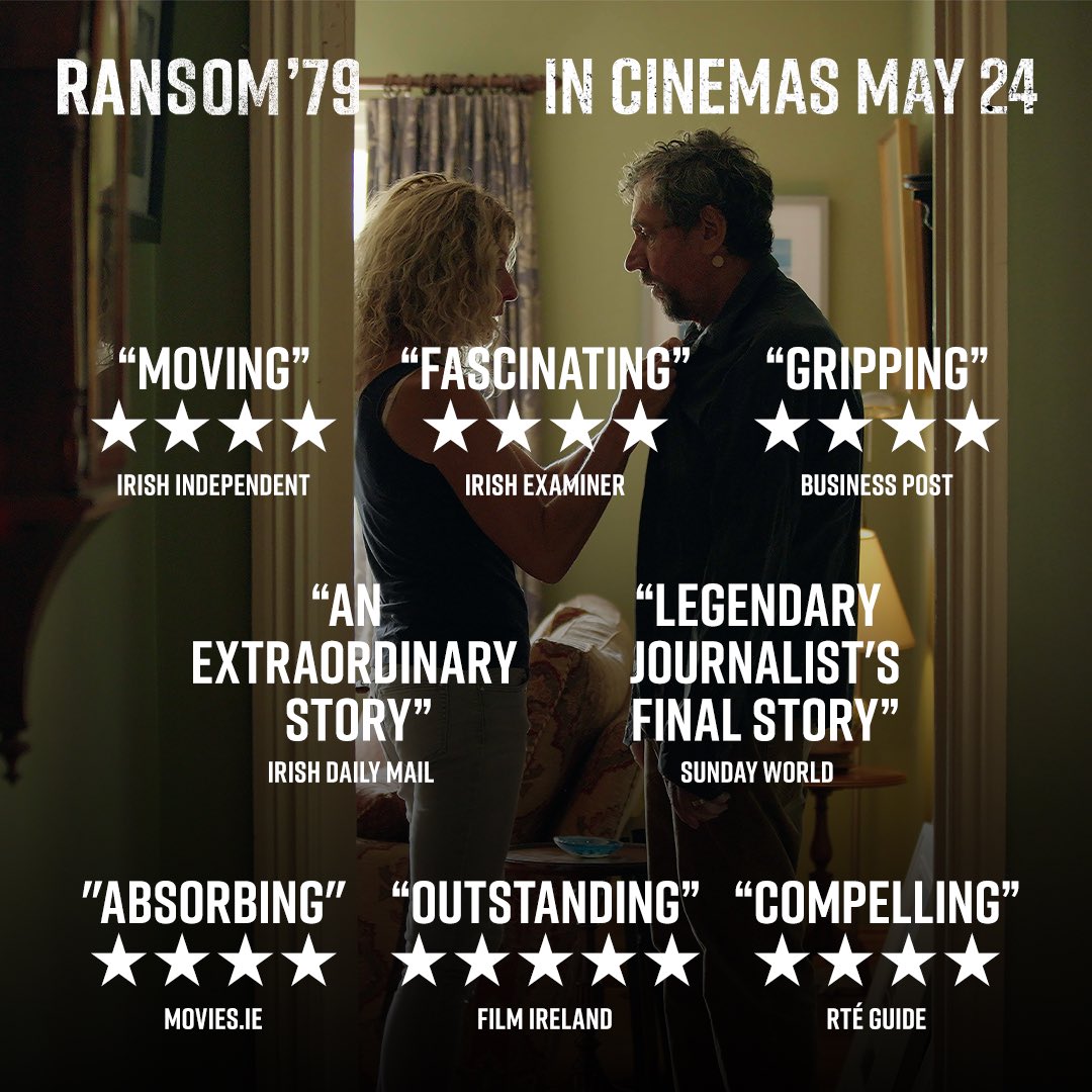 Can’t wait for Ransom ‘79 to open in cinemas all over Ireland from Friday. We’ve been blown away by the response so far and can’t wait for people to see it. @ScreenIreland @CNaM_ie @VirginMedia_TV