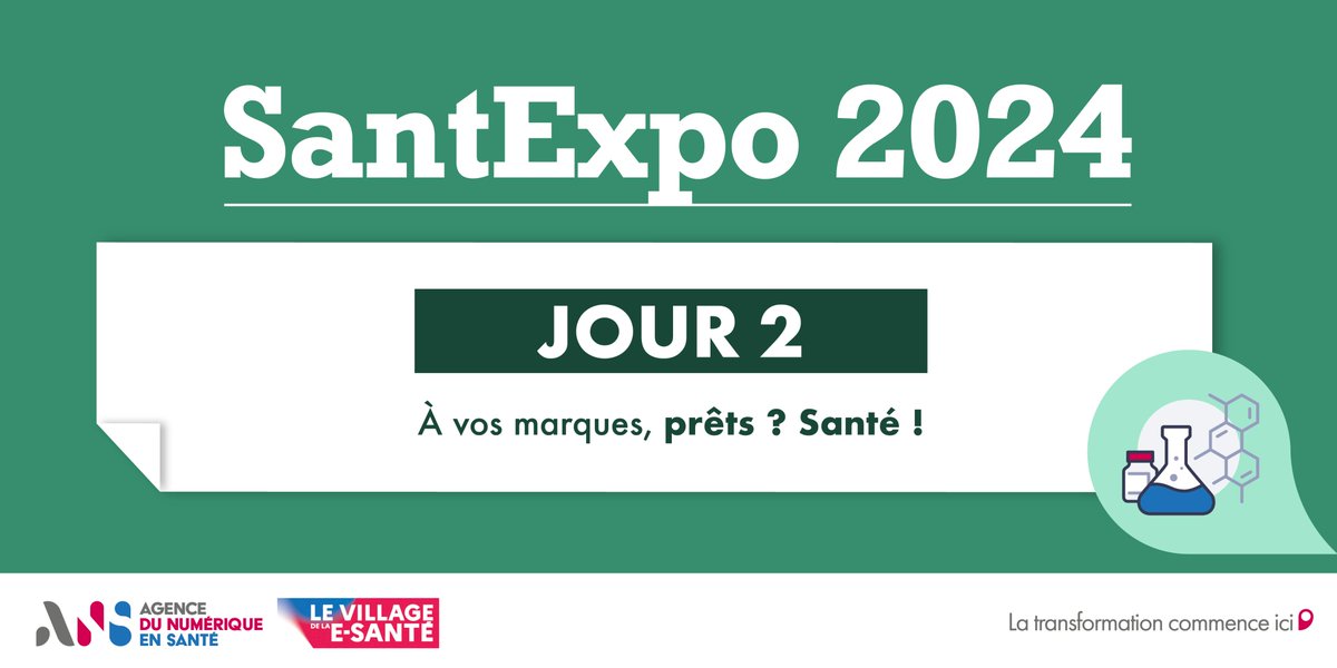 #SantExpo2024 J2 c'est parti ! 🎉

Retrouvez-nous sur le #EsanteVillage avec @Travail_Gouv, @Sante_Gouv, @Solidarite_gouv, @Assur_Maladie, @PSC, les GRADeS et la @FHF.​

Au programme : job dating, Parcours experts, ateliers cybersécurité et agoras !​

👉esante.gouv.fr/santexpo-mercr…