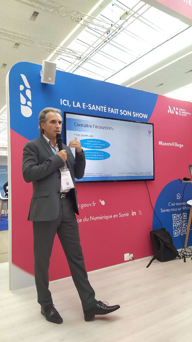 #SANTEXPO2024
Au village de <a href="/esante_gouv_fr/">Agence du Numérique en Santé</a> avec @benoit_bres <a href="/iessud/">Innovation e-Santé Sud</a> 
✅️#FILEAS organisation territoriale  pour l'insuffisance cardiaque 
✅️#AZUREZO moyen de coordination ville hopital
✅️#IPA liberale levier pour inclure la ville
<a href="/CHToulonLaSeyne/">CHI Toulon la Seyne sur mer</a> @anfipa1 <a href="/Syndicat_UNIPA/">Syndicat UNIPA</a>