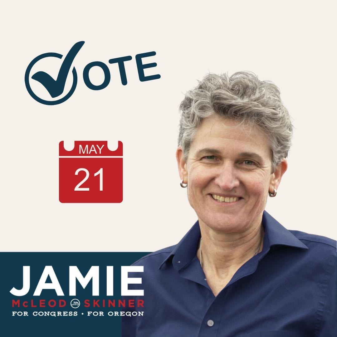 TODAY IS ELECTION DAY!

Get your ballots dropped off or mailed by 8:00 pm tonight!

Same day post marks are allowed but post offices either close or last pick ups occur before 8:00 pm - so please double check that it will be post marked in time!

#OR05 #JamieForOregon