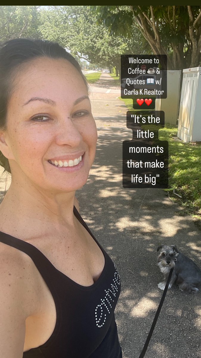 Welcome to Coffee ☕️ & Quotes 📖 w/Carla K Realtor  ❤️❤️

“It’s the little moments that make life big” 

Stay Sunny ☀️ 

#quotes #CarlaKRealtor #pictureitdone #MotivationalQuotes #bocaratonrealtor #soflalifestylerealtor 
#carlasellsboca
#carlaksellsrealestate
#bocaratonrealtor