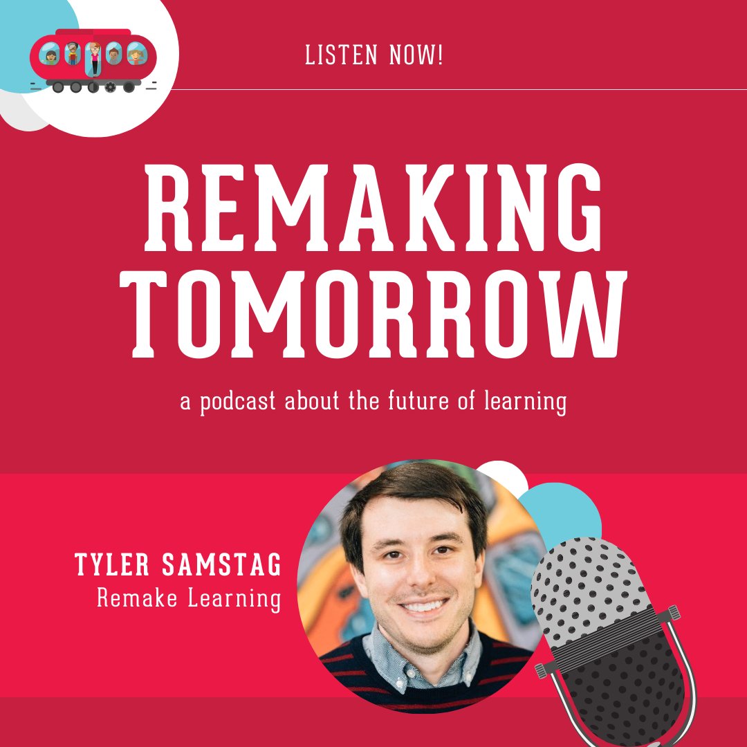 🎙️NEW #podcast featuring @TylerSamstag. On the heels of a remarkable gathering of innovative educators at #ForgeFutures2024 and the worldwide celebrations of #RemakeDays, what's next for @remakelearning? 🚀 What's their moonshot?🌕 #futureofeducation

🎧: remakelearning.org/remaking-tomor…