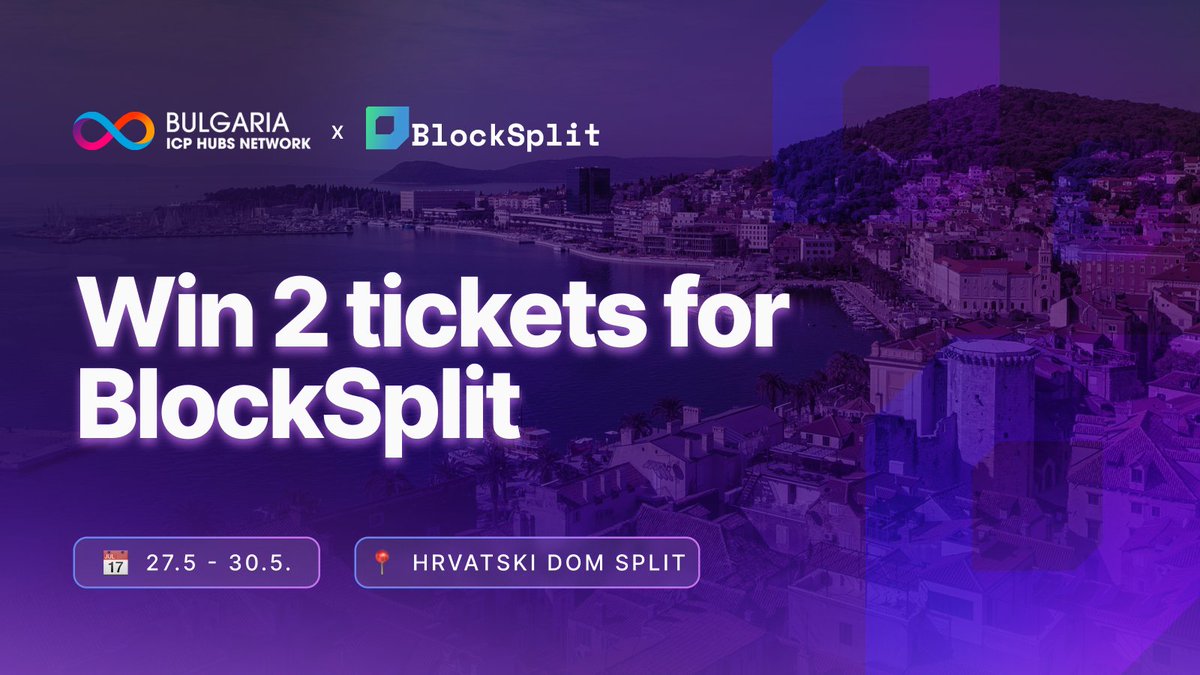 ICP HUB Bulgaria (@icphub_bg) on Twitter photo ICP HUB Bulgaria is taking you to <a href="/blocksplit/">BlockSplit</a>! 🎟️
Want to join one of the biggest blockchain events of the year? We're giving away 2 tickets!
To enter:
1. Like this tweet ❤️
2. Repost it 🔁
3. Tag a friend in the comments 👯♀️
Don't miss this chance to network with industry ICP HUB Bulgaria is taking you to <a href="/blocksplit/">BlockSplit</a>! 🎟️
Want to join one of the biggest blockchain events of the year? We're giving away 2 tickets!
To enter:
1. Like this tweet ❤️
2. Repost it 🔁
3. Tag a friend in the comments 👯♀️
Don't miss this chance to network with industry