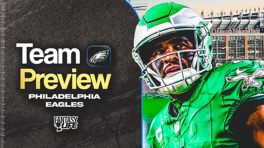 Philadelphia Eagles team preview! -The tush push is a fantasy football cheat code -This isn’t the world’s most fantasy-friendly offense for RBs -AJB WR1 szn -Maybe just maybe Dallas Goedert boom year? -OVER 10.5 wins ✍️ fantasylife.com/articles/redra…