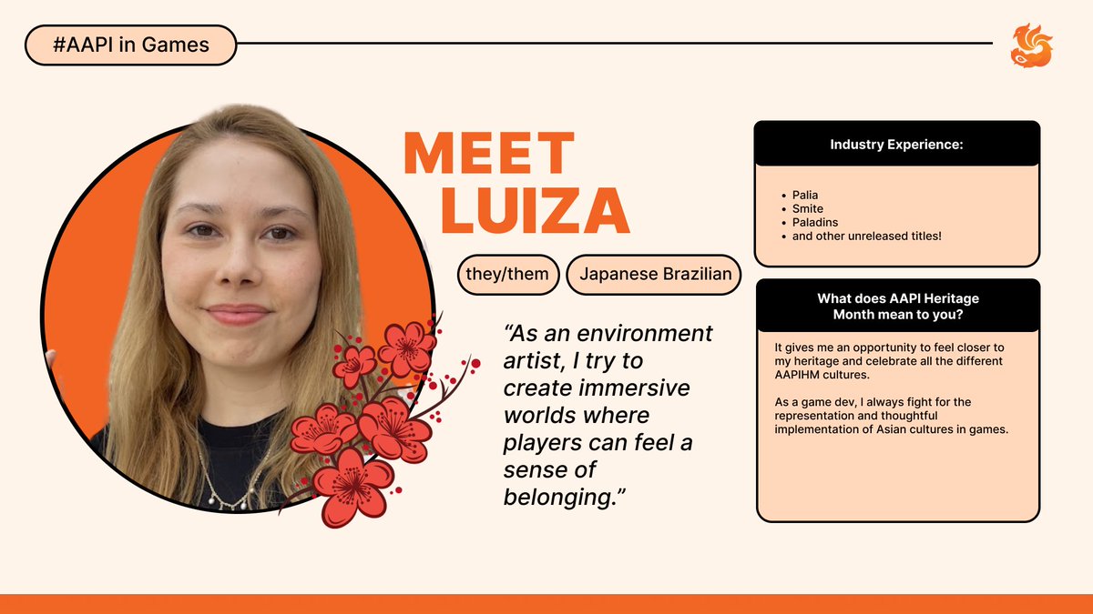 ProjectAWR's tweet image. Luiza (@luizatanaka): &quot;As an environment artist, I try to create immersive worlds where players can feel a sense of belonging.&quot;

#AAPIHM #AAPIInGames