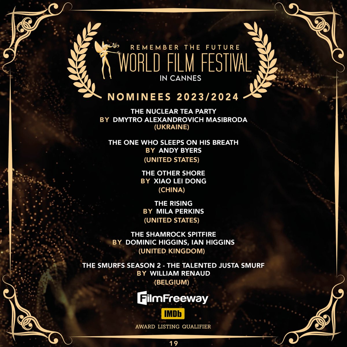 Very pleased to announce that THE SHAMROCK SPITFIRE is an official Nominee at the Annual 2024 Edition of the <a href="/worldfilmcannes/">World Film Festival in Cannes</a>
<a href="/nigeldaveyfilms/">NIGEL DAVEY Film Maker</a> <a href="/JohnDaw24019466/">John Dawson</a> <a href="/101FilmsInt/">101 Films International</a>

#spitfire #cannes #featurefilm #irish
