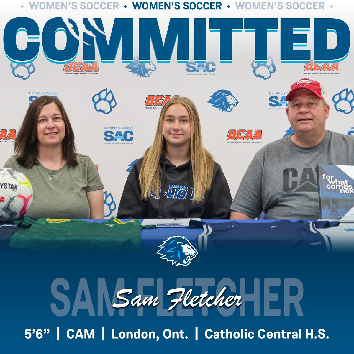 Committed.

We're thrilled to announce the commitment of Sam Fletcher to the Lambton Women's Soccer Program for the 2024 season!

Fletcher comes to Lambton College by way of Catholic Central H.S. in London.

Welcome to The Den, Sam!

🔗: lclions.ca/sports/wsoc/20…

#DefendTheDen