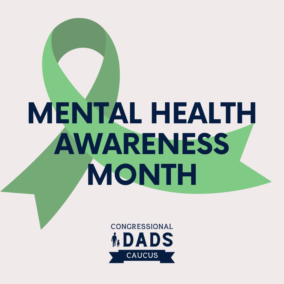 #MentalHealthAwarenessMonth is sparking conversations across the globe about the importance of children's mental health. Our Dads Caucus Family Mental Health Working Group, led by @RepMenendez, is working to make mental health services available and affordable for all families.