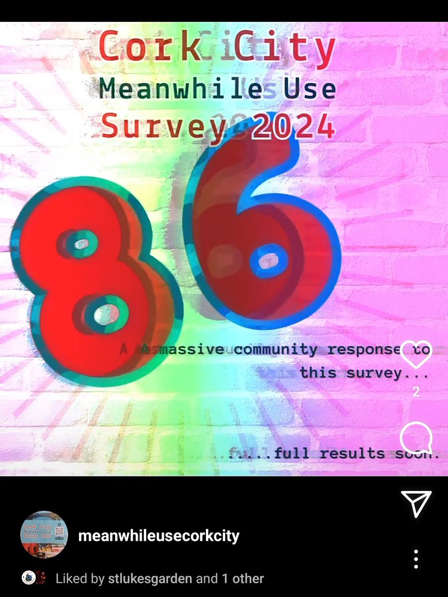 michaelposull's tweet photo. Thank you to all 86 people/groups who responded to the #CorkCity #MeanwhileUseSurvey2024
It is clear that our city needs to develop policy on #MeanwhileUse so that we can be sustainable and make sure less buildings fall into #DerelictIreland https://t.co/Nj476H50gW