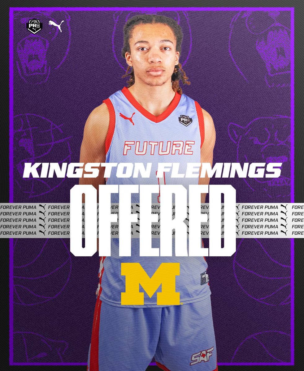 Congratulations to @K1ngFlemings on his Live Period Offer to @umichbball🔥 #PRO16Family | @PUMAHoops