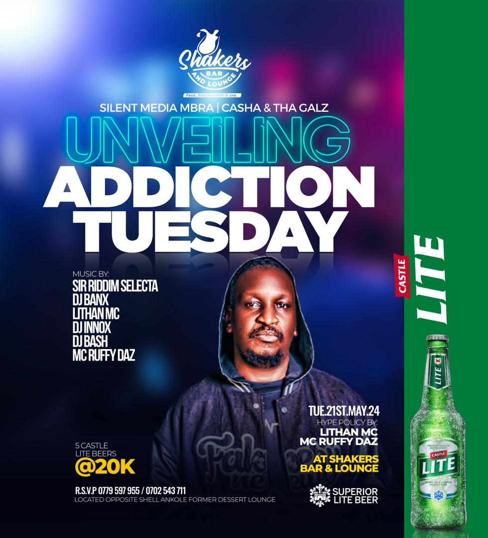 Tonight at @ShakersBarGrill mbarara 💯💯🔥🔥🔥 Party vibes I will be there 🥳
