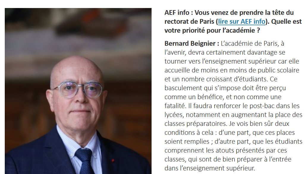 'Il faut réfléchir à un nouveau système éducatif' 

Interview de @BernardBeignier, recteur de l'@Academie_Paris
aefinfo.fr/depeche/712094