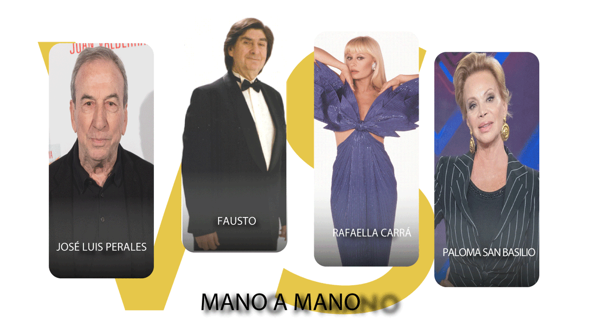 TeleNostalgia's tweet photo. Ya está disponible el duelo de esta semana.
En esta oportunidad puedes enfrentarlos como quieras:
JOSÉ LUIS PERALES VS. FAUSTO
RAFAELLA CARRÁ VS. PALOMA SAN BASILIO
Puedes dejar tu mensaje con la pareja que quieres ver en el Mano a Mano.
#TLN #LaMaquinaDelTiempo #telenostalgia https://t.co/Nc8P1j5CXP